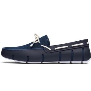 SWIMS Men Loafer Braided Lace Casual Slip-On Boat Shoe Beach Waterproof Navy 13